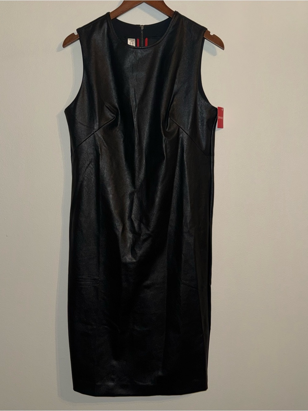 Spanx Leather-Like Combo Fitted Dress size Large